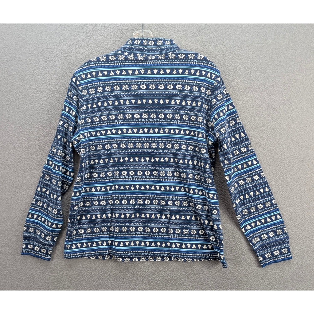 Lands End Mock Neck Knit Top Fair Isle Women's M 10-12 Holiday Travel Outdoor - Picture 4 of 8